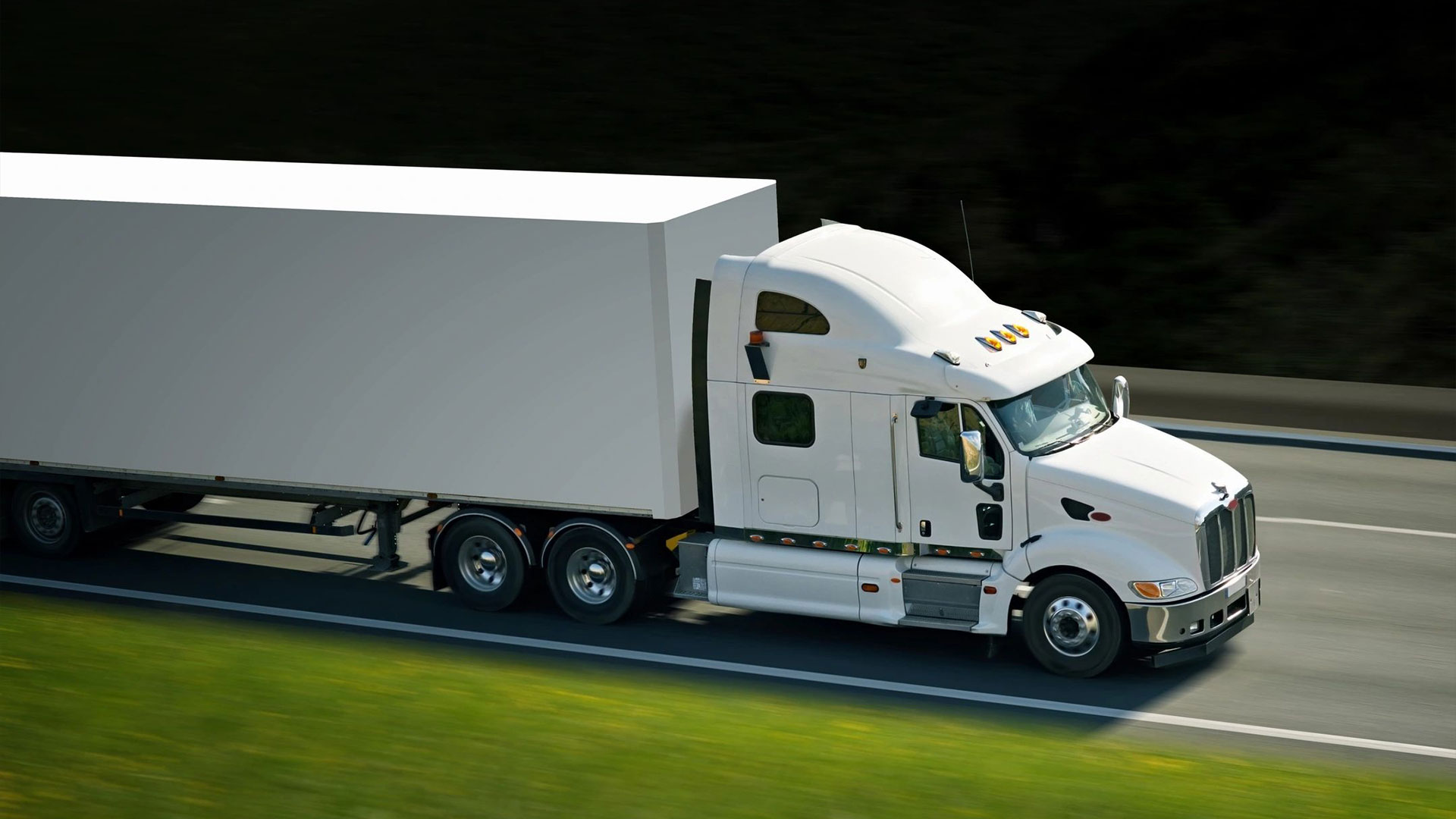 white semi truck